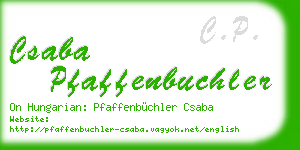csaba pfaffenbuchler business card
