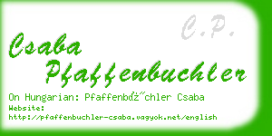 csaba pfaffenbuchler business card